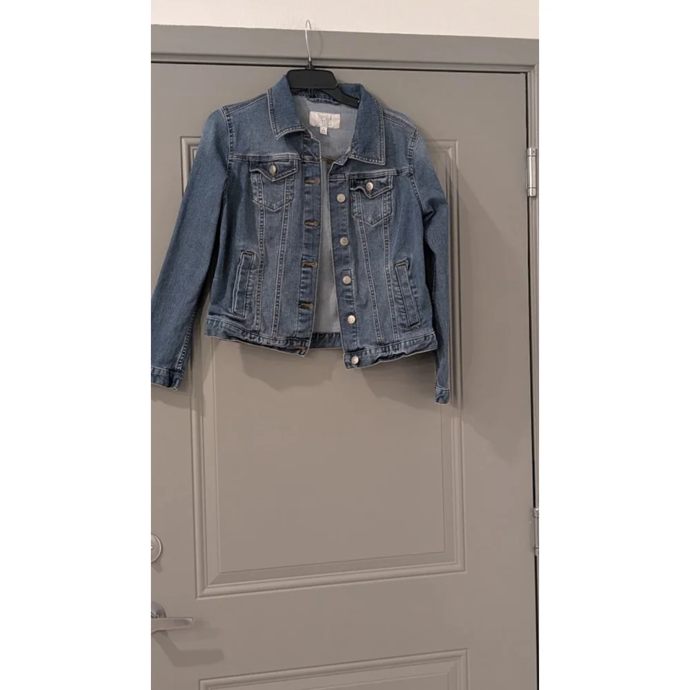 Women's Time and Tru Blue Jean Jacket S - Picture 1 of 12